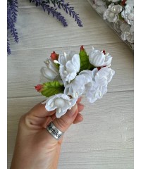 Квітка вишні тканинна , біла Упаковка 72 шт ГУРТ Квітка вишні тканинна , біла Упаковка 72 шт ГУРТ