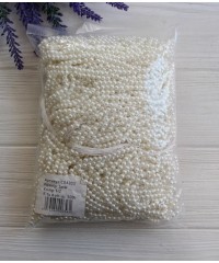 Перли нитка 5 мм, бежевий