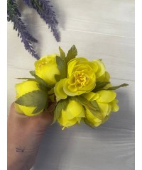 Півонії на ніжці  букет , жовті Упаковка  30 шт  ГУРТ 