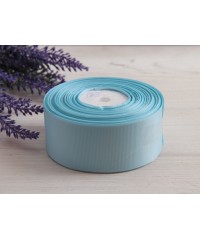 Репсова стрічка 4 см ,  пастельний голубий    1 метр 
